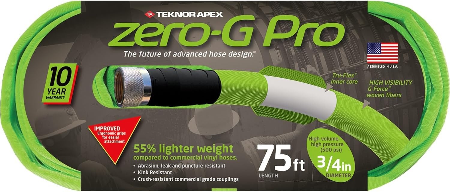 image:image58 x 50ft zeroG Lightweight Garden Hose Kink Free Garden Hose Teknor Apex Water HosezeroG Pro