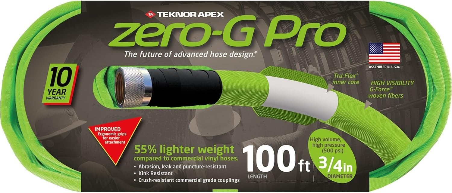 image:image58 x 50ft zeroG Lightweight Garden Hose Kink Free Garden Hose Teknor Apex Water HosezeroG Pro