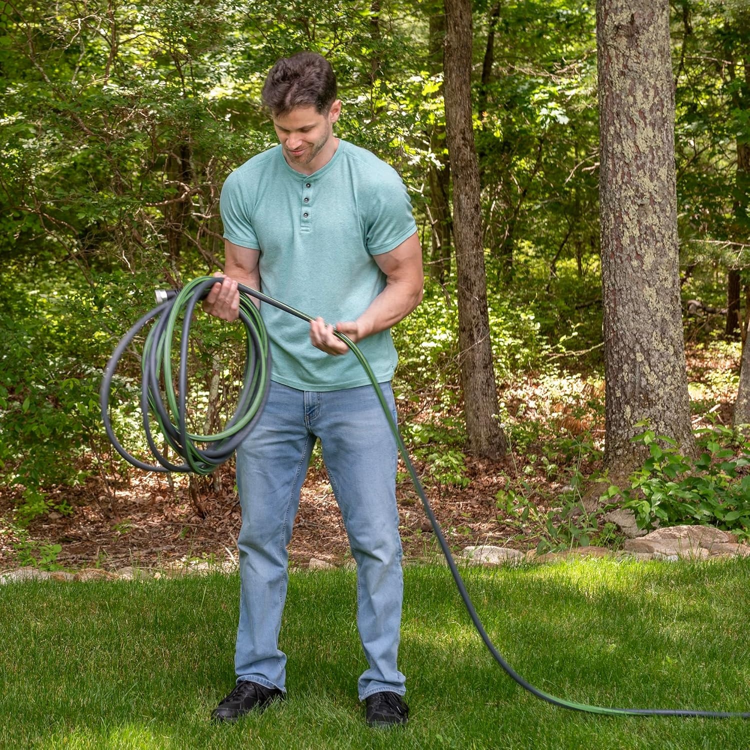 image:imageKink Control Flex Advanced Hybrid Hose 50 Ft Outdoor Hose 40 Lighter Ultra Flexible Easy to Maneuver Neverkink Technology Durable ConstructionFlex
