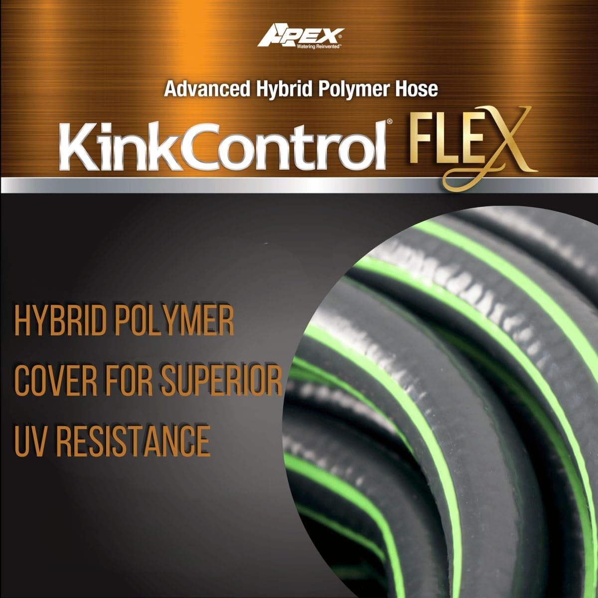 image:imageKink Control Flex Advanced Hybrid Hose 50 Ft Outdoor Hose 40 Lighter Ultra Flexible Easy to Maneuver Neverkink Technology Durable ConstructionFlex