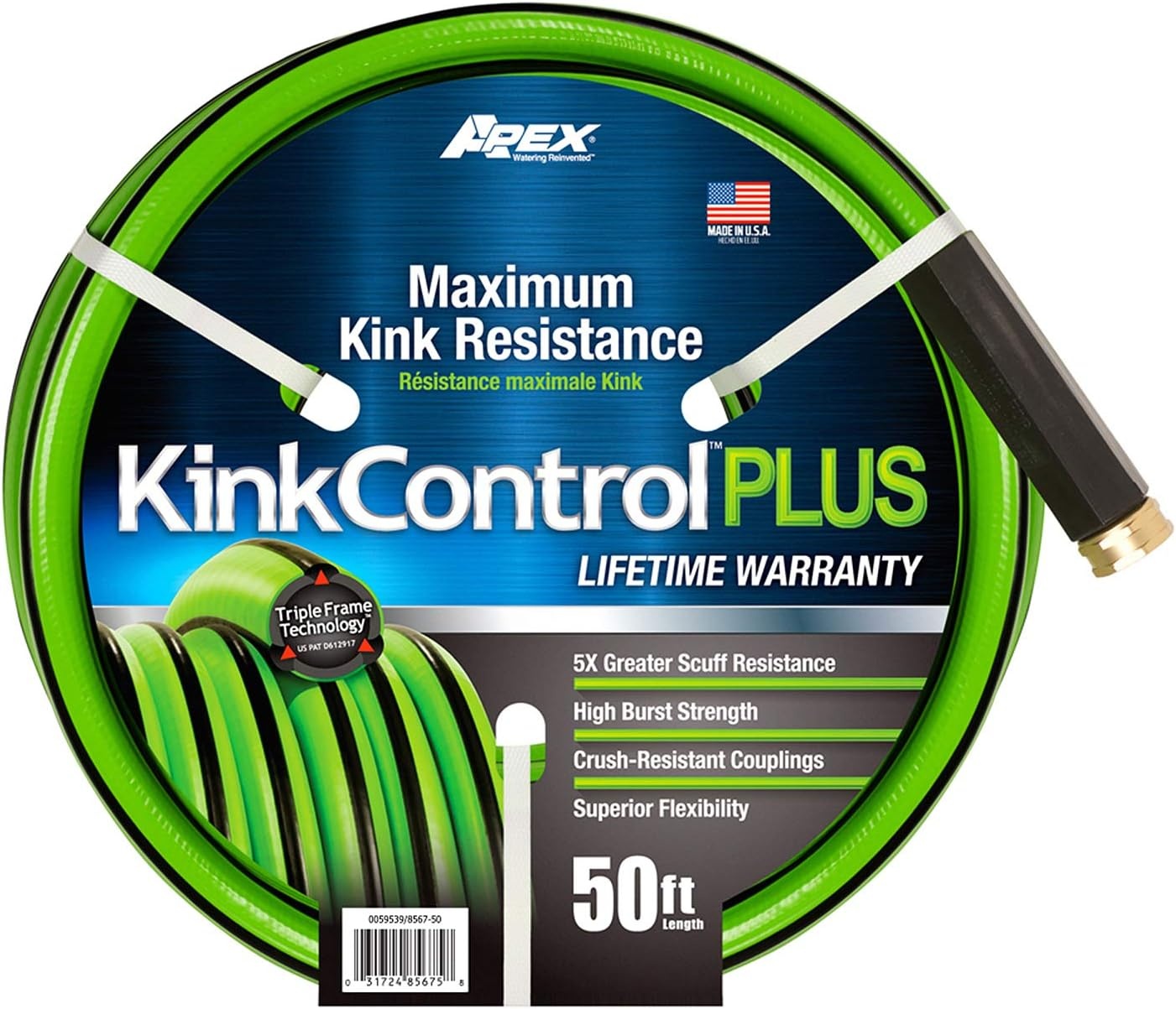 image:imageKink Control Pro Garden Hose Water Hosewith Superior UV Resistance Ergonomic Grip High Burst Strength Triple Frame Technology for Kink Resistance 25 FtPlus