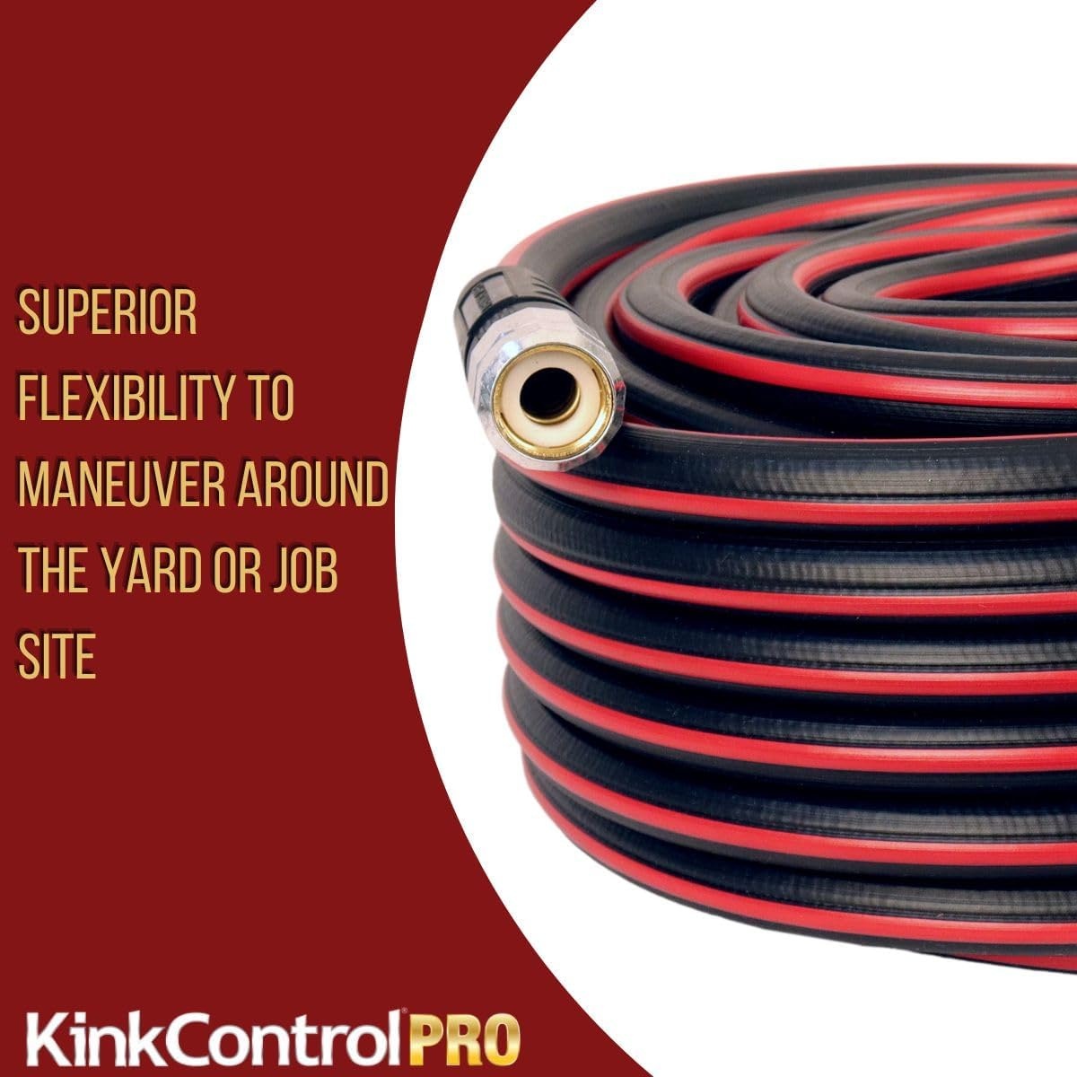 image:imageKink Control Pro Garden Hose Water Hosewith Superior UV Resistance Ergonomic Grip High Burst Strength Triple Frame Technology for Kink Resistance 25 FtPro