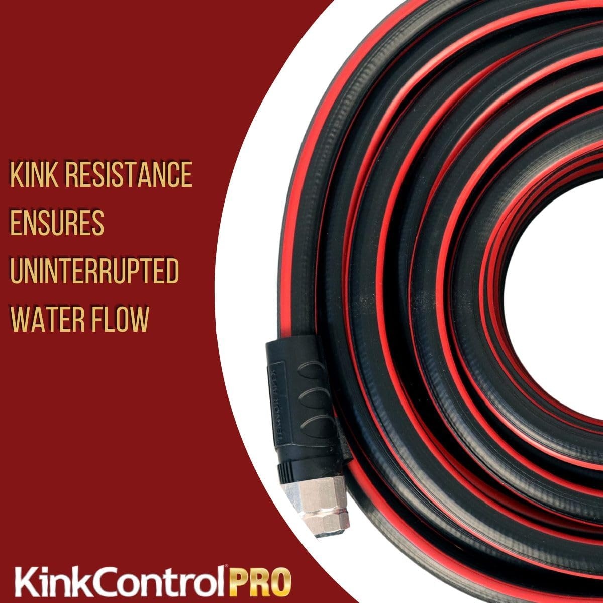 image:imageKink Control Pro Garden Hose Water Hosewith Superior UV Resistance Ergonomic Grip High Burst Strength Triple Frame Technology for Kink Resistance 25 FtPro