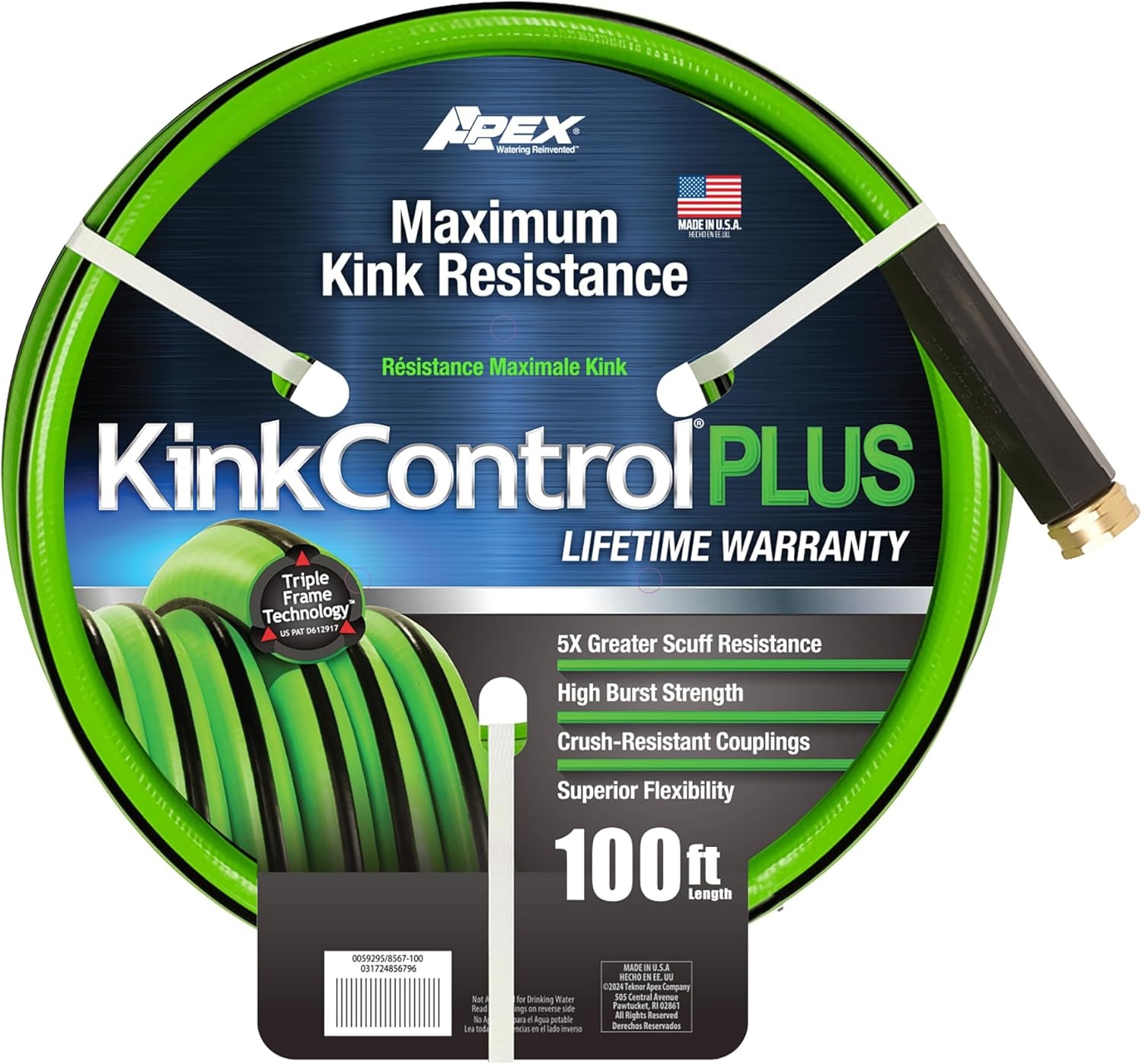image:imageKink Control Pro Garden Hose Water Hosewith Superior UV Resistance Ergonomic Grip High Burst Strength Triple Frame Technology for Kink Resistance 25 FtPlus