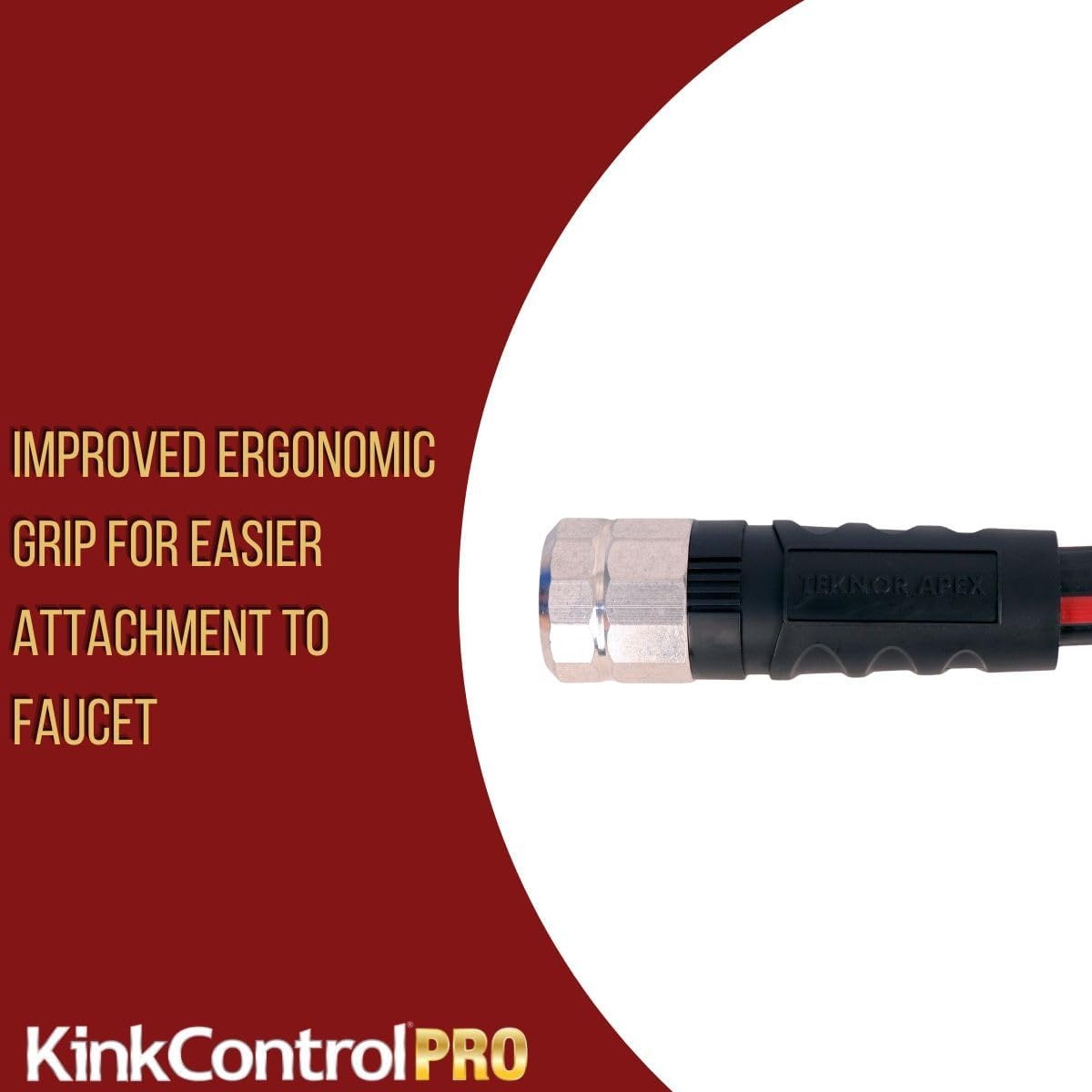 image:imageKink Control Pro Garden Hose Water Hosewith Superior UV Resistance Ergonomic Grip High Burst Strength Triple Frame Technology for Kink Resistance 25 FtPro