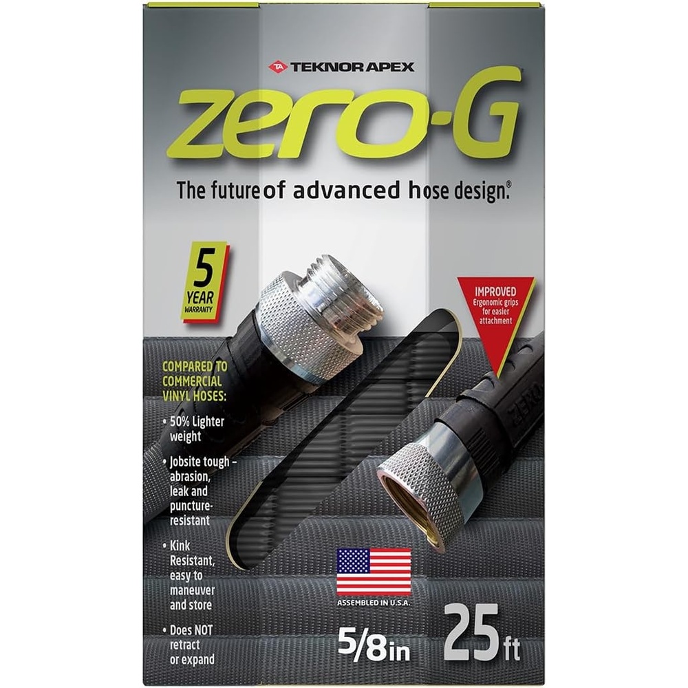 image:image58 x 50ft zeroG Lightweight Garden Hose Kink Free Garden Hose Teknor Apex Water HosezeroG