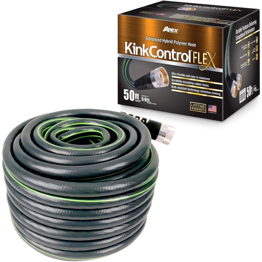 image:imageKink Control Flex Advanced Hybrid Hose 50 Ft Outdoor Hose 40 Lighter Ultra Flexible Easy to Maneuver Neverkink Technology Durable ConstructionFlex