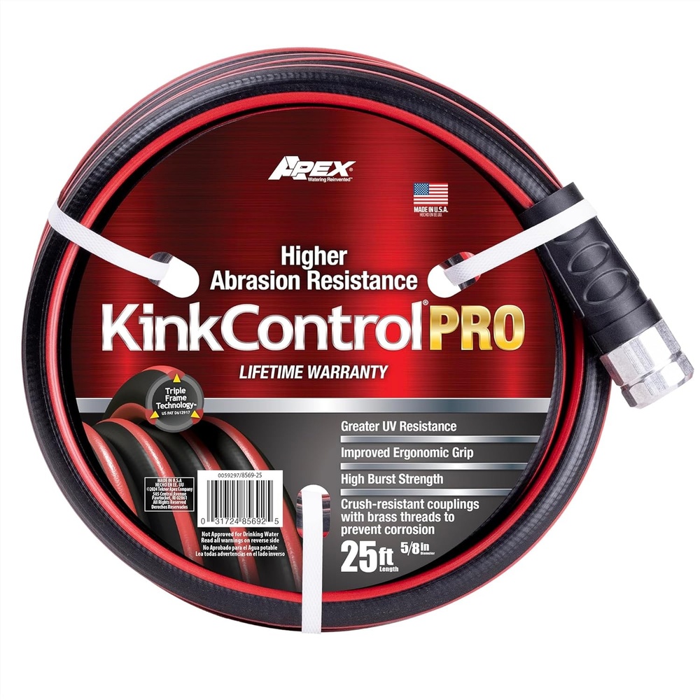 image:imageKink Control Pro Garden Hose Water Hosewith Superior UV Resistance Ergonomic Grip High Burst Strength Triple Frame Technology for Kink Resistance 25 FtPro
