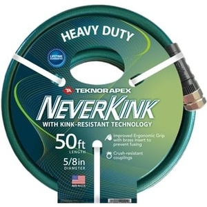 5/8″ x 50ft zero-G Lightweight Garden Hose, Kink Free Garden Hose, Teknor Apex Water Hose(Neverkink Heavy Duty)