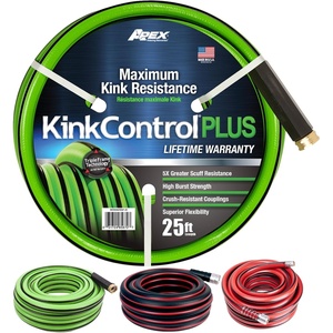 Kink Control Pro Garden Hose, Water Hosewith Superior UV Resistance, Ergonomic Grip, High Burst Strength, Triple Frame Technology for Kink Resistance, 25 Ft(Plus)